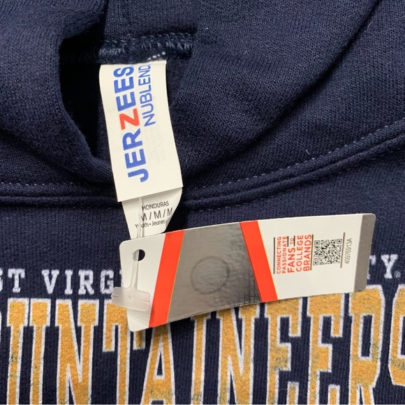 West Virginia university mountaineers football hoodie NWT - Picture 5 of 5